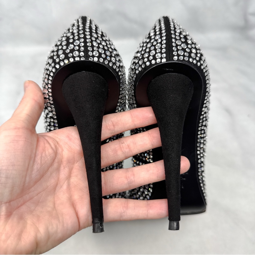 Giuseppe Zanotti Ester 110 Swarovski Crystal Embellished Pointed Toe Pump Heels - Picture 11 of 16